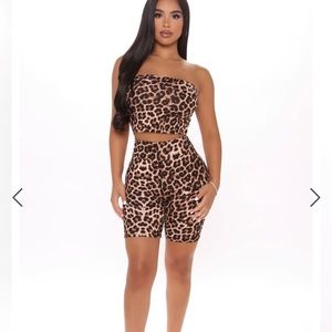 Leopard two piece set
